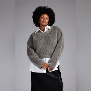 NWT H&M Short Mohair-blend Sweater Size XS